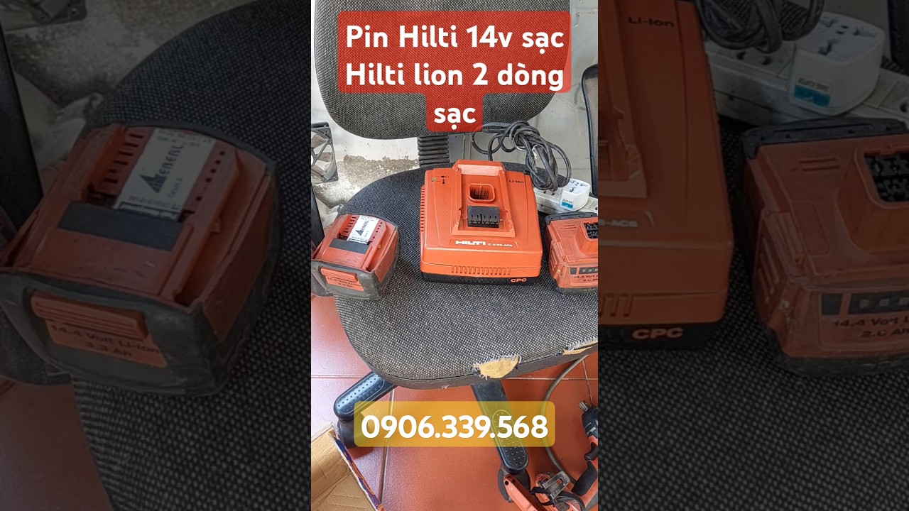Pin Hilti test sạc zin lion Hilti 2 d&ograve;ng sạc