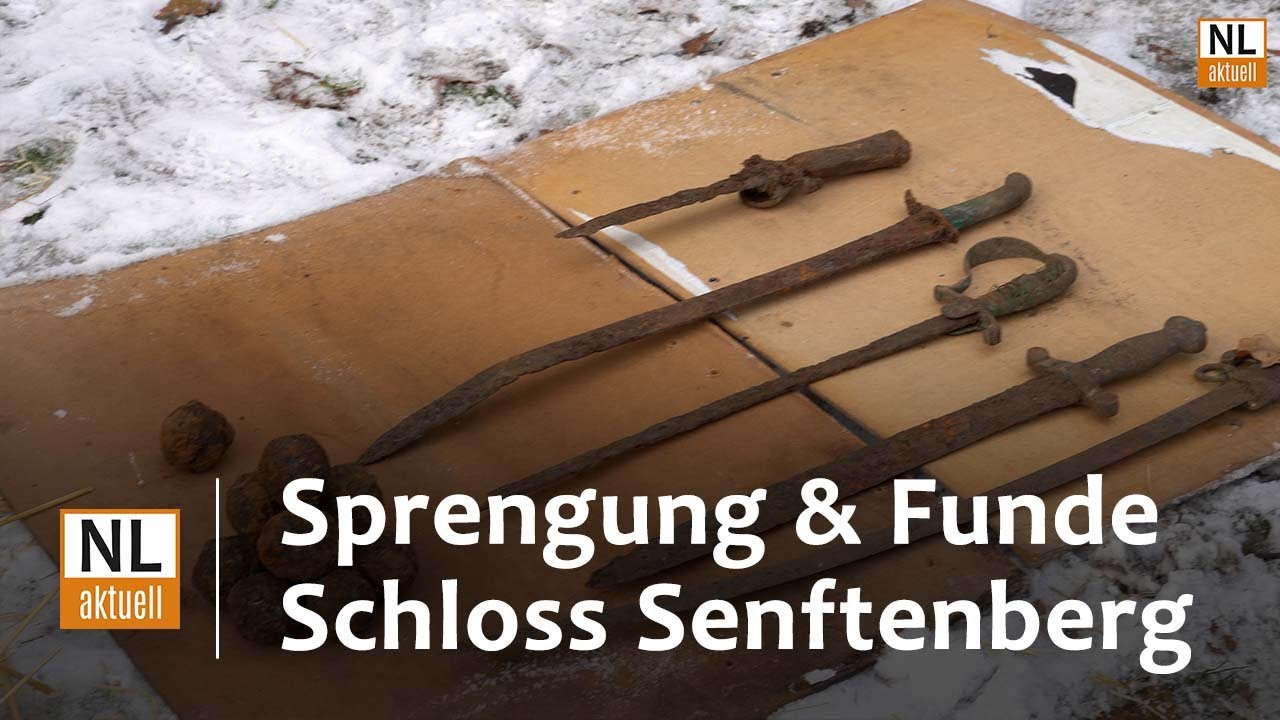 Senftenberg Sprengung | Munitionsfund aus dem Zweiten Weltkrieg & historische Funde am Schloss