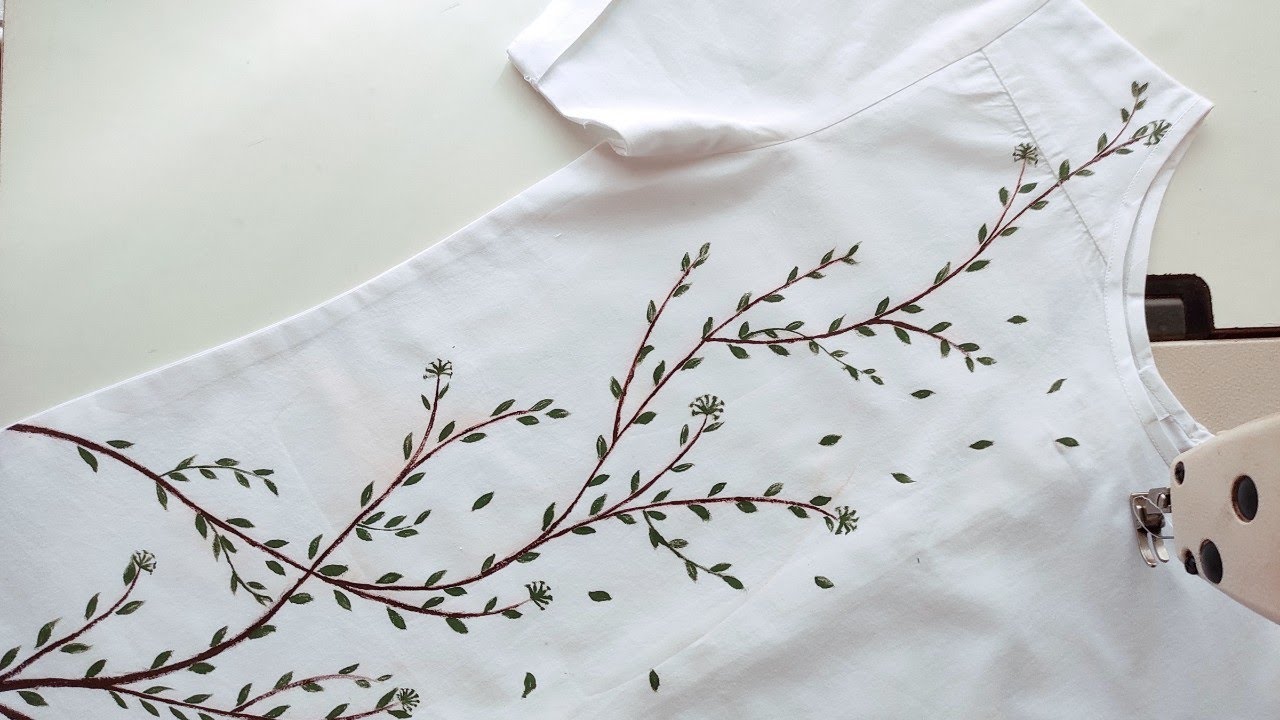 Old Shirt Converted Into Amazing Top For Girls || Old Cloth Recycling || Fabric Painting On Cloth
