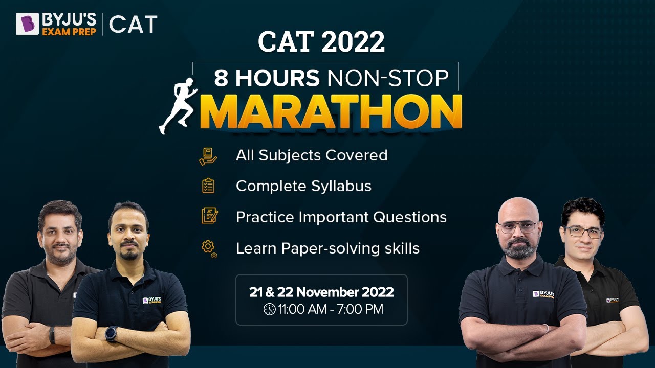CAT Non-Stop 8 Hours CAT Marathon | All Subjects | Boost CAT 2022 Preparation #cat2022 #catexam