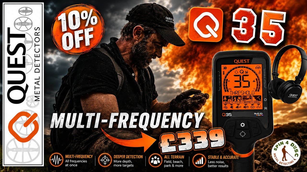 Quest Q35 | Multi-Frequency Metal Detector | £339 10% Off In Description