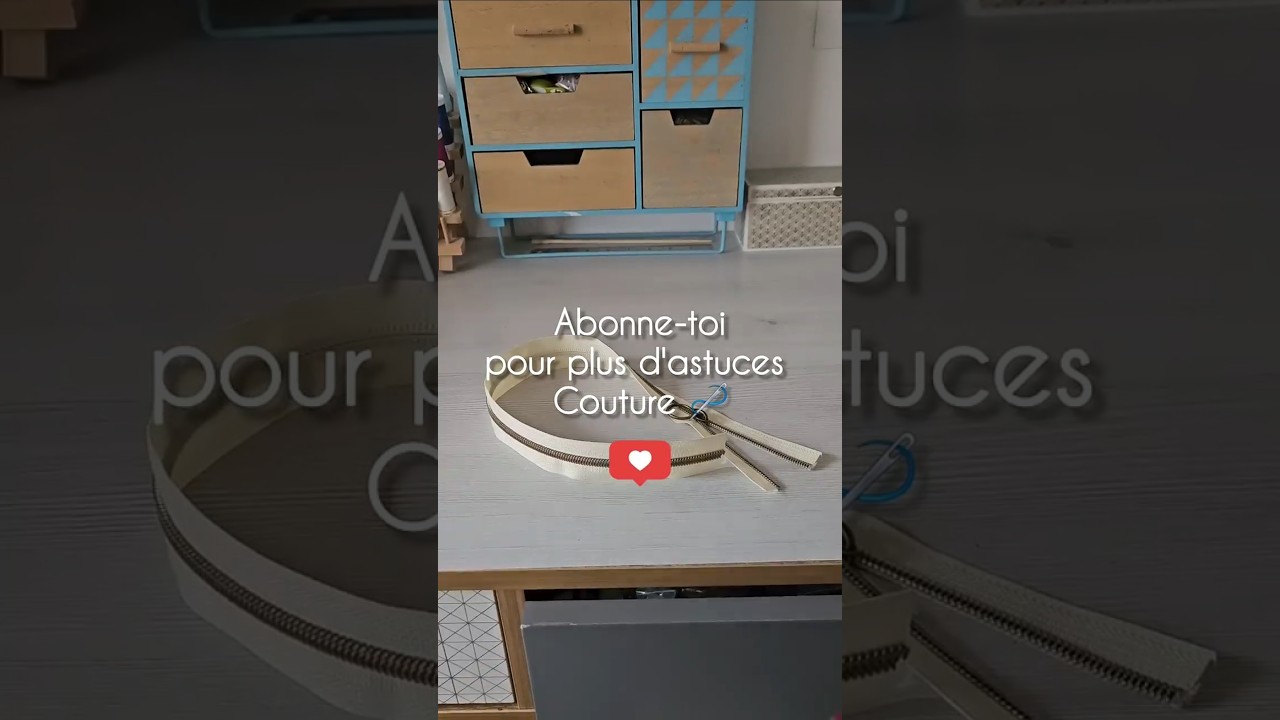 Astuce couture🪡 : comment ins&eacute;rer facilement ton curseur dans Ta zip 👌😁 Get a Fork !!