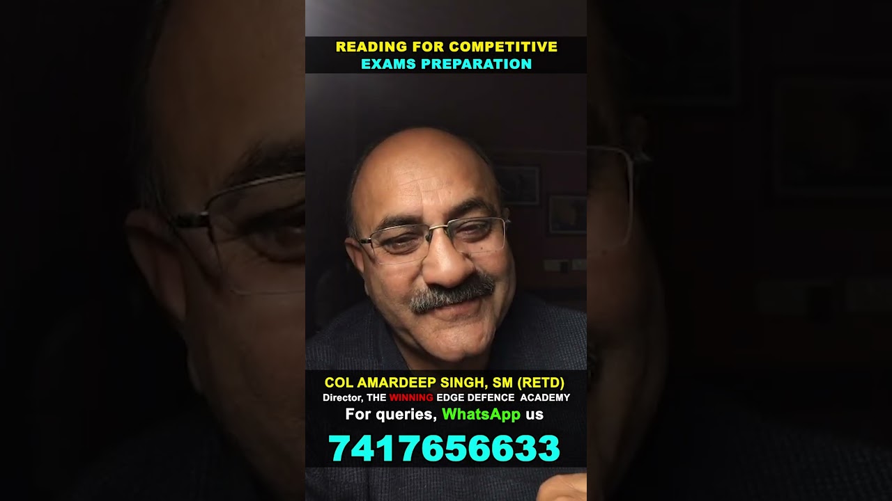 Reading for Competitive Exam Preparation | NDA and CDS Preparation 2026