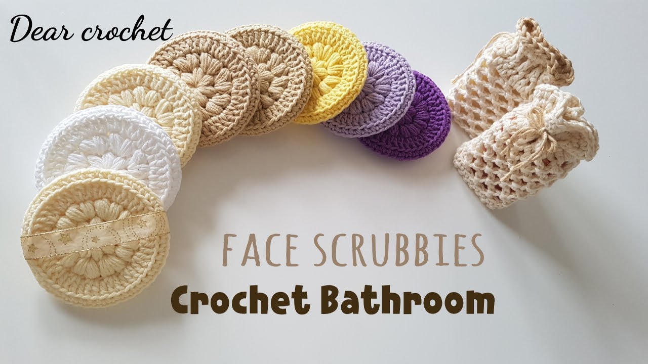 [유럽풍 럭셔리 목욕 용품 선물셋트 No.1]  코바늘 페이스 스크러비( Crochet for bathroom/English subtitles)