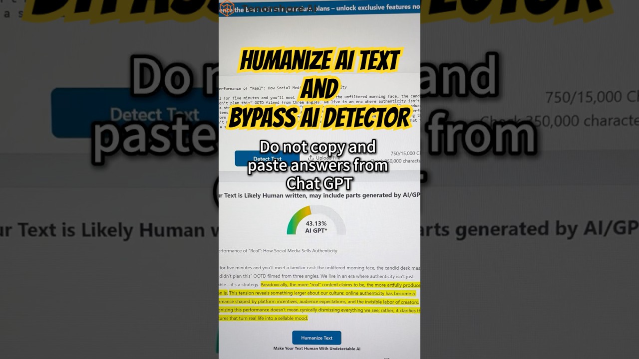 How to humanize ai text and bypass ai detector for free???🤨