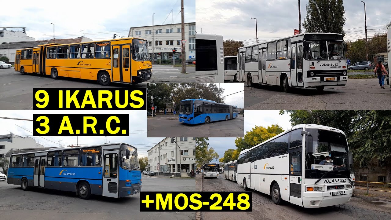 9 Ikarus, 3 A.R.C. + az egyik MOS-os Volvo Debrecenben