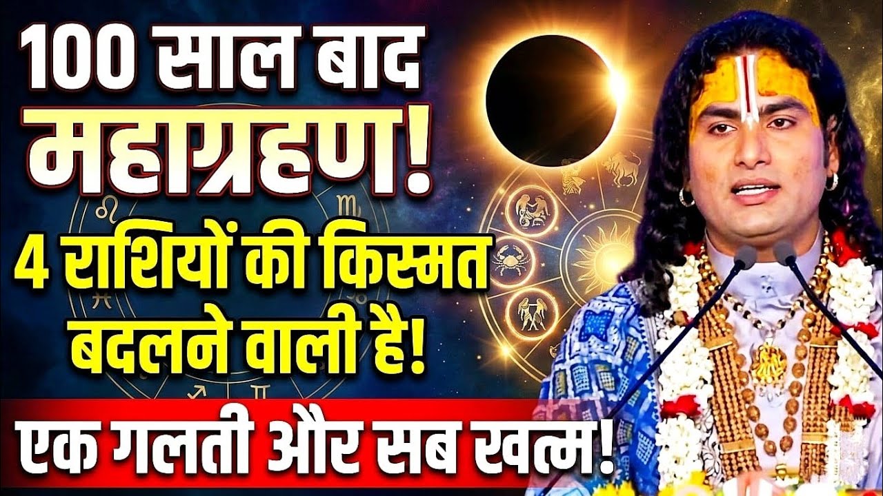 3 मार्च 2026 महा चंद्र ग्रहण | 100 साल बाद महासंयोग | 4 राशियों की किस्मत चमकेगी!