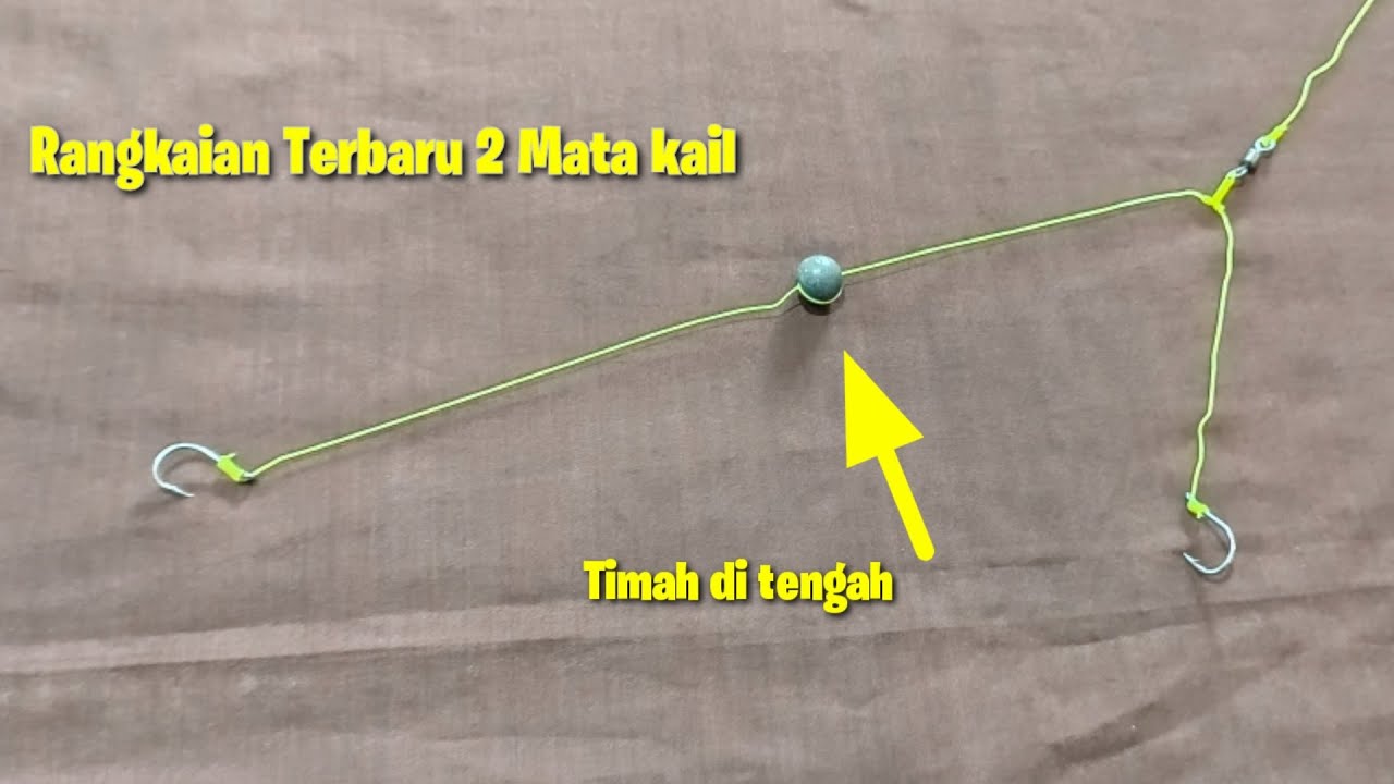 Terbaru rangkaian pancing dasaran 2 mata kail | Bebas digunakan dimana saja