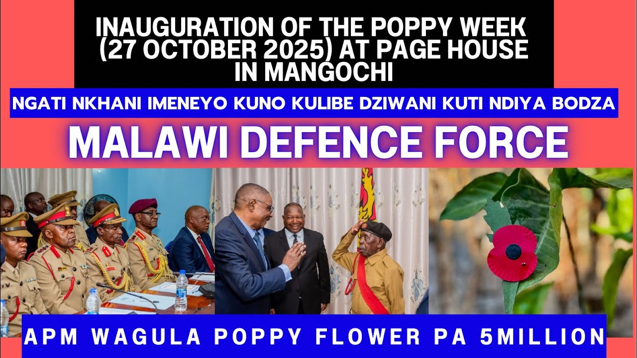MALAWI DEFENCE FORCE| PRESIDENT PETER MUTHARIKA SPEECH| POPPY WEEK 27 October 2025