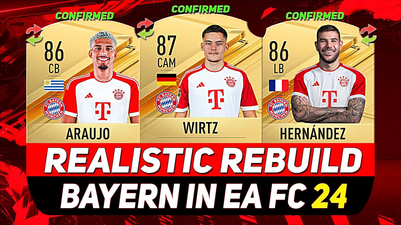 🏆BAYERN REALISTIC REBUILD IN EA FC 24 CAREER MODE! ft. WIRTZ, THEO HERN&Aacute;NDEZ, ARAUJO...etc