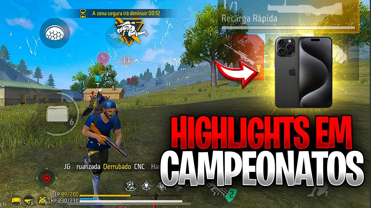IPHONE 14 PRO MAX EM CAMPEONATOS! 😳🔥highlights free fire