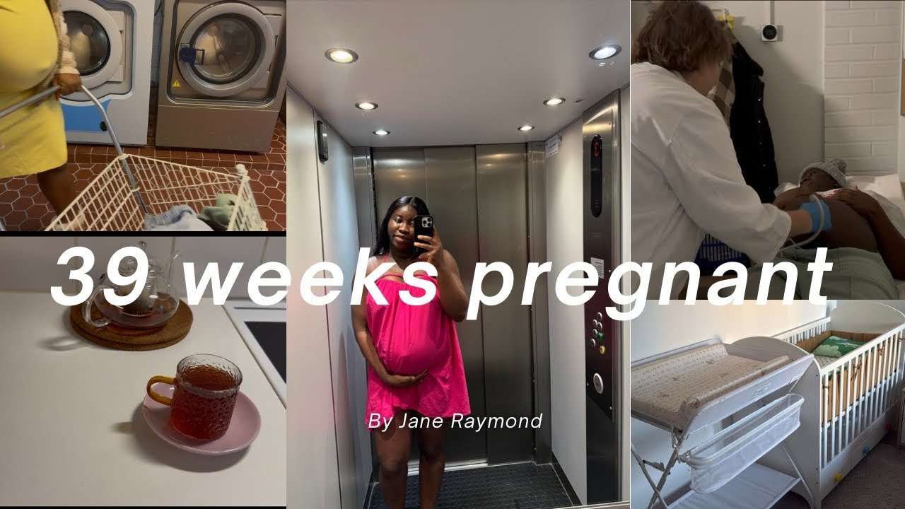 A productive 39 weeks pregnancy day | First time mom| cleaning | laundry | free baby gift 