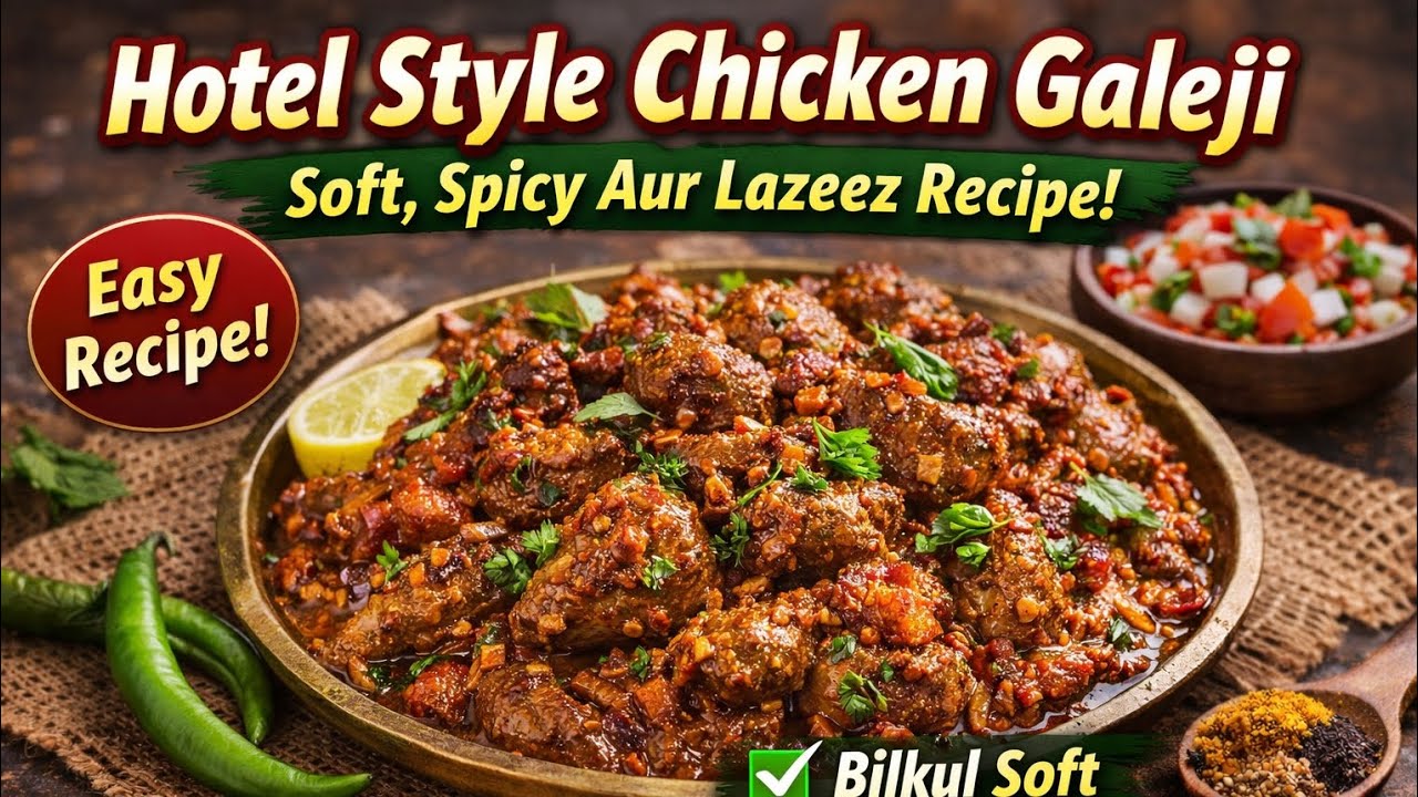 Hotel Style Chicken Galeji | Soft, Spicy Aur Lazeez Recipe