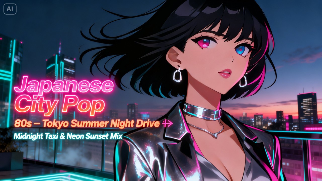Japanese City Pop 80s – Tokyo Summer Night Drive 🌇 Midnight Taxi & Neon Sunset Mix