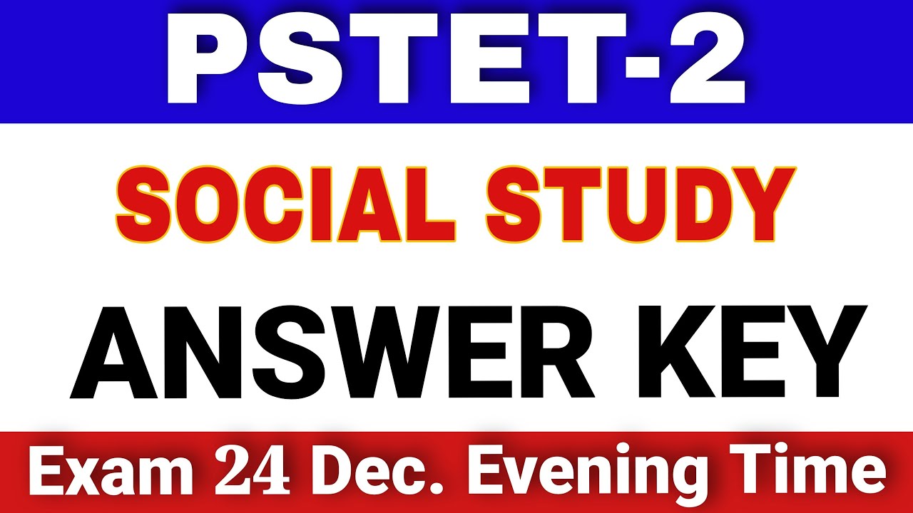 Pstet -2 /Social science/answer key