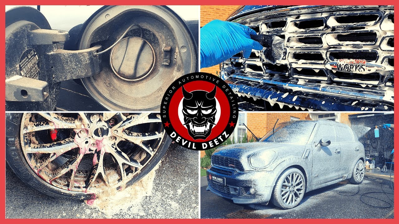 FILTHY Mini Countryman JCW: Wash, Decontaminate and Gloss. How to: Full exterior car detail. ASMR.