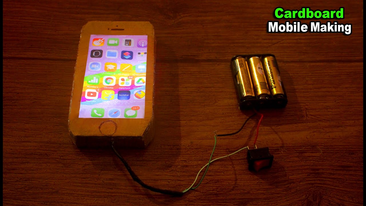 How to make Mobile Phone at home Using Cardboard - Making Cardboard Mobile - Mobile Phone Making