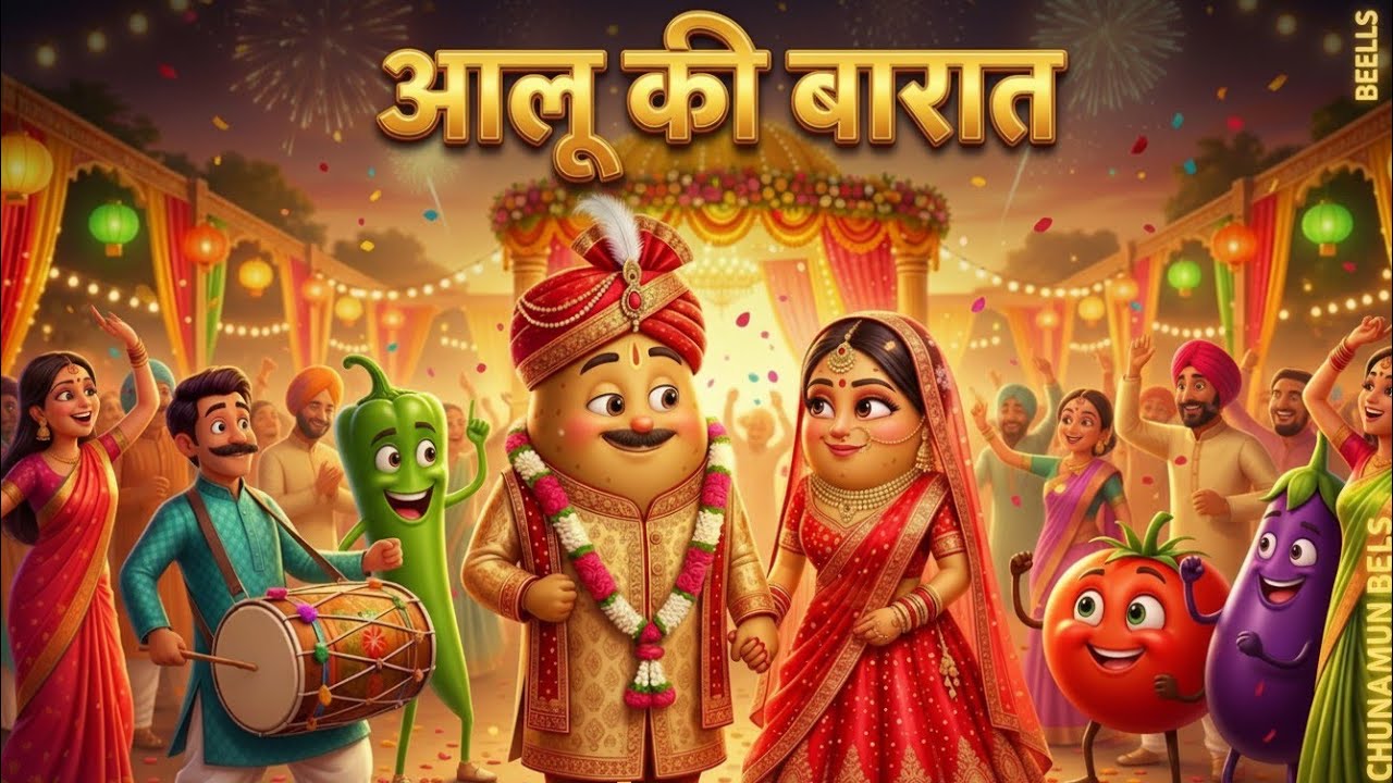 Aloo Ki Baraat | Kids Hindi | Cartoon Video | आलू की बारात | CHUNAMUN BELLS.
