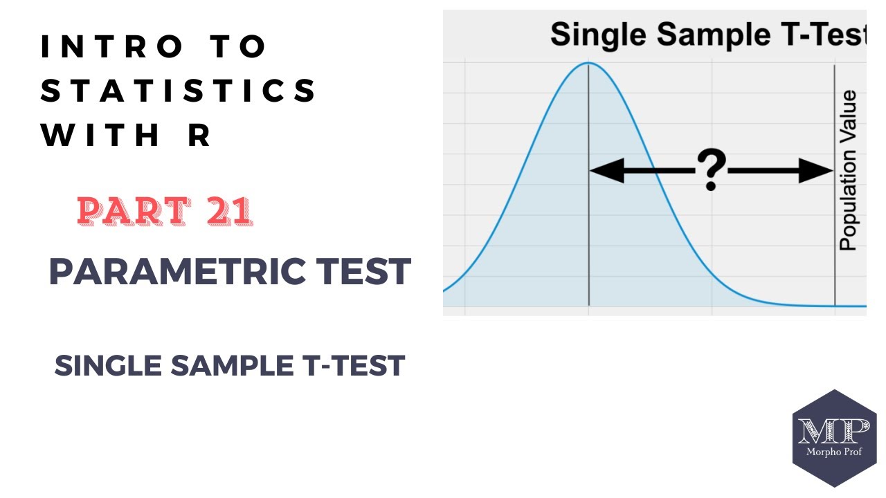 21 - Parametric Test: Single sample t-test in R