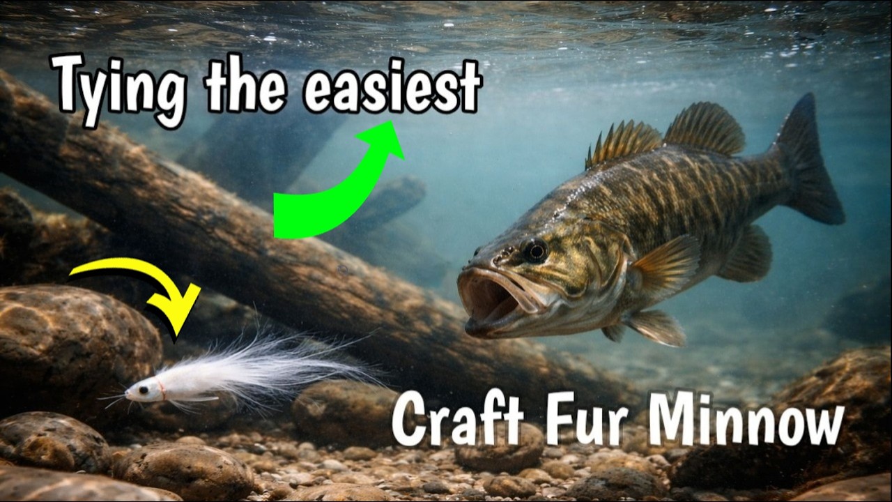 Tie the Easiest Craft Fur Minnow (Beginner-Friendly Fly Tying)
