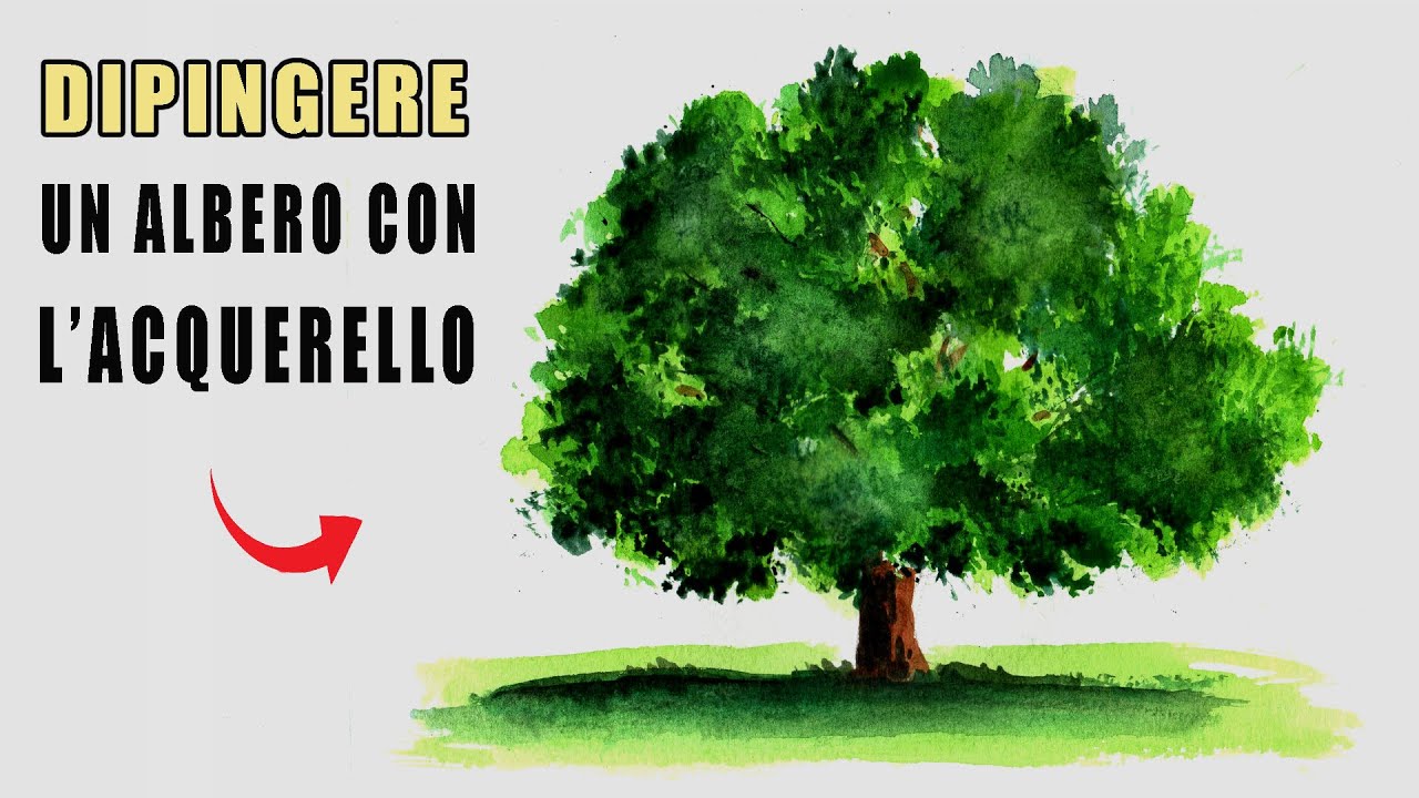 Dipingere un ALBERO con gli ACQUERELLI | acquerello arttutorial