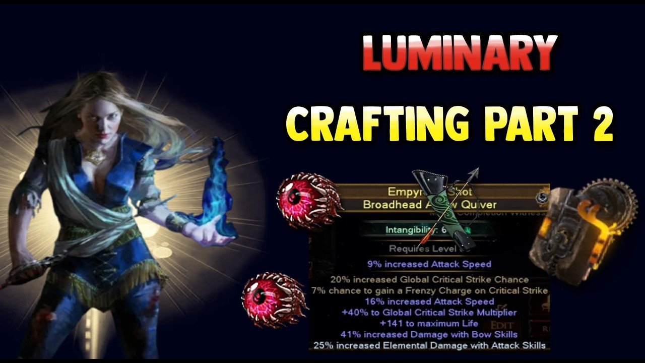 Гайд по снаряжению Luminary в PoE 3.29, часть 2: Щиты, колчаны и самоцветы
