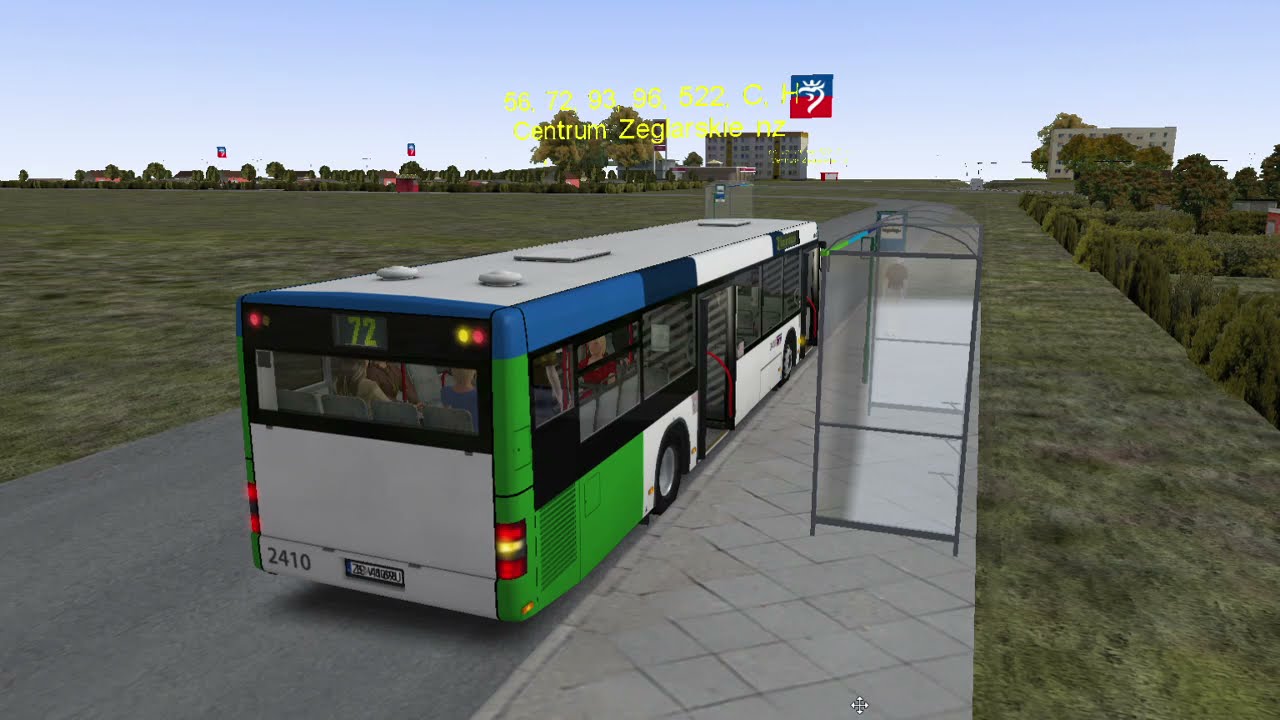 OMSI 2: Fiction Szczecin - MAN NL313 #2410 - Linia: 72 - Kierunek: Śmierdnica