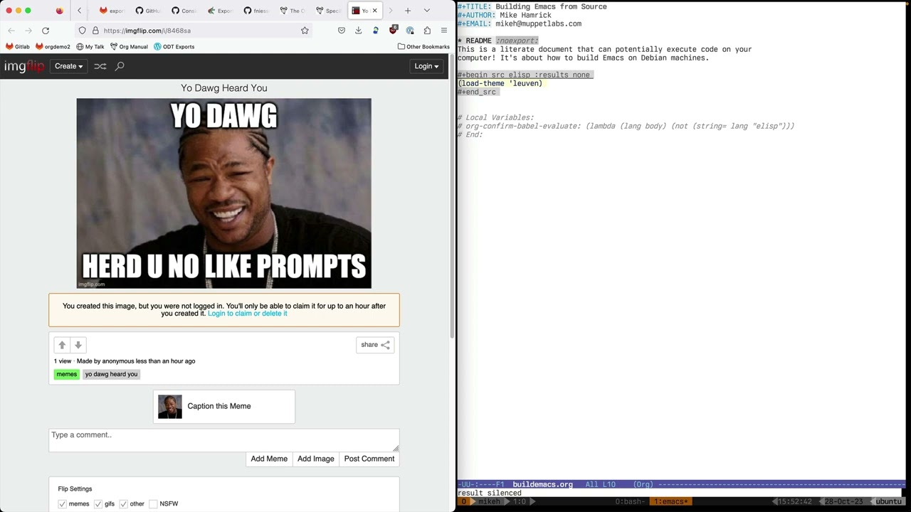 Literate Documentation with Emacs and Org Mode