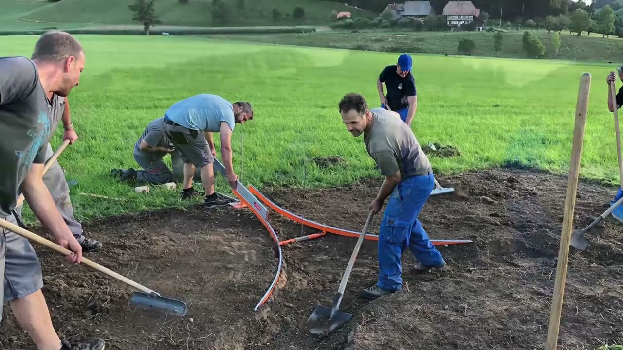 Bock setzten fürs Ämmitalische-Hornusserfest 2023 in Hasle b. Burgdorf