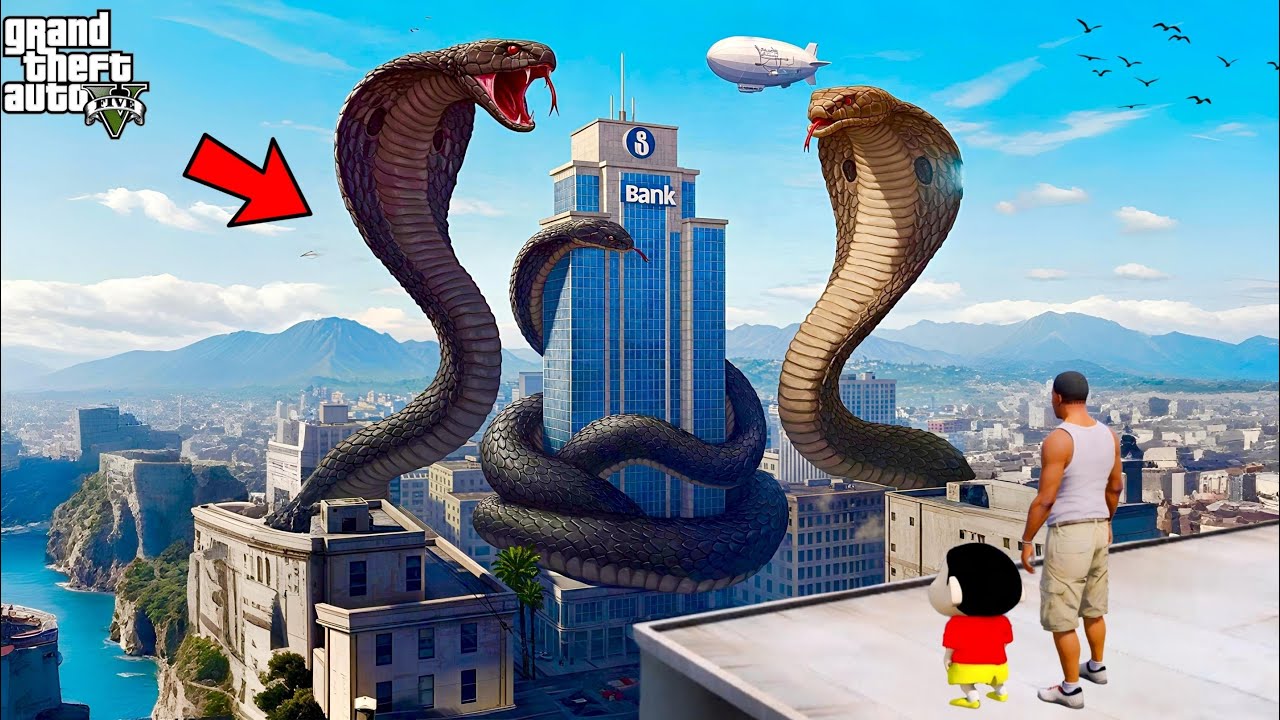 GTA 5 : Evil Snake Attack Shinchan & Franklin😱🐍| Gta 5 tamil | Gta 5 mods | Gta 5 Story