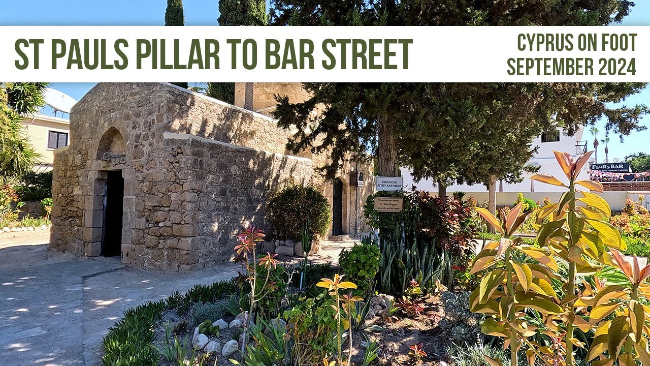 From St Paul's Pillar To Bar Street in 4K - Cyprus 2024
