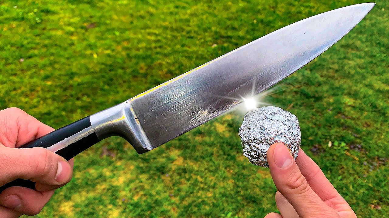 How to Sharpen a Knife to Razor Sharpness without a Sharpener - 5 Unexpected Ideas !!!