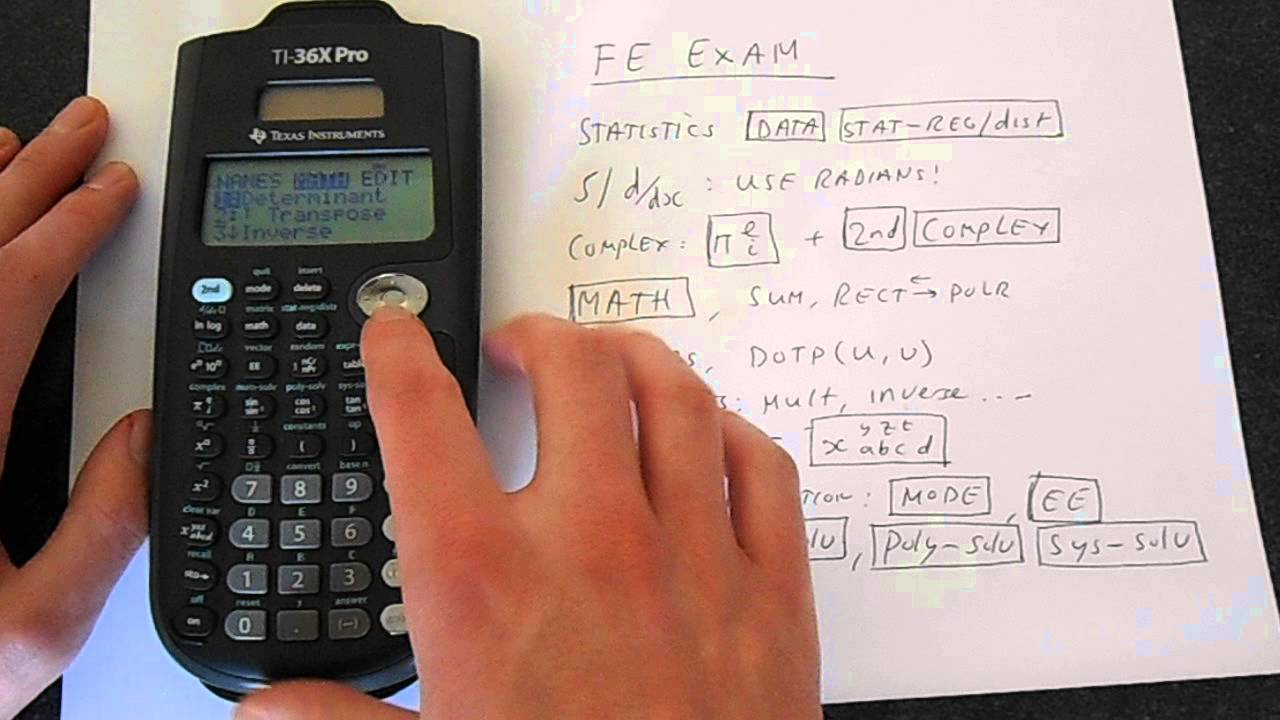 TI-36X Pro для экзамена FE