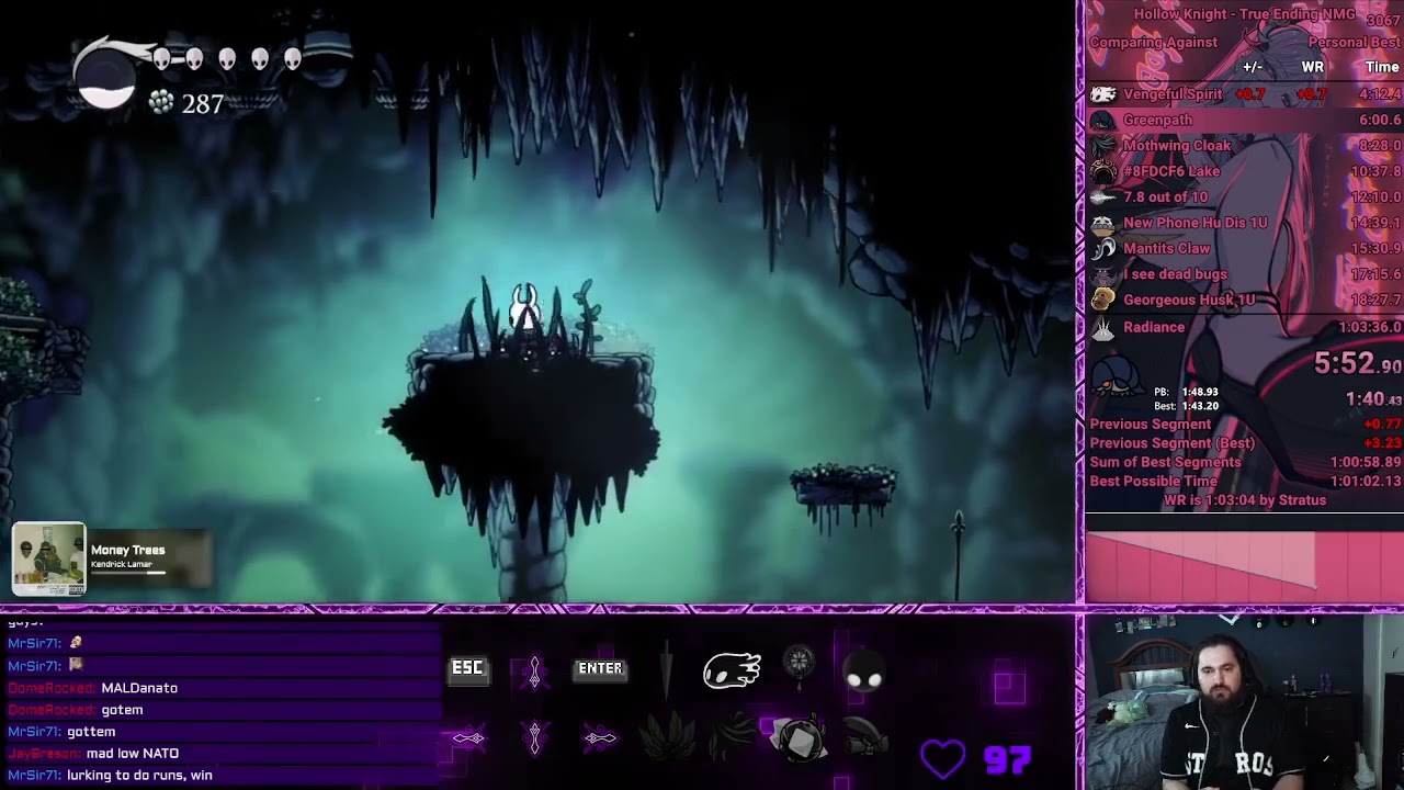 Hollow Knight True Ending NMG Speedrun in 1:02:57 [World Record]