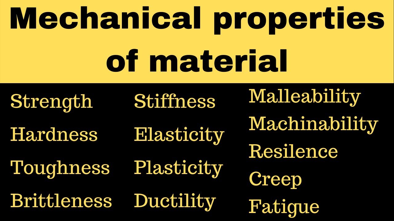 Mechanical properties of material in engineering | machine design material properties
