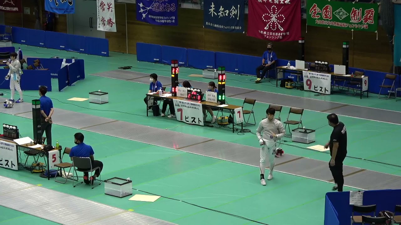 2021年IH フェンシング 男子 サーブル 決勝 高山幸大 鶴丸(鹿児島) vs 津森志道 東亜学園(東京)