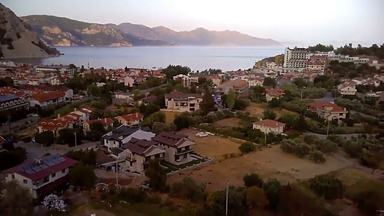Aerial view of Turunç Turkey village.