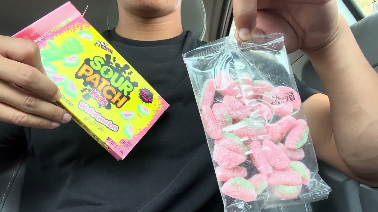 ASMR Sour patch watermelon Mukbang