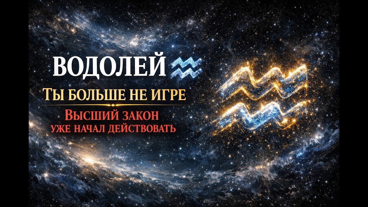 ВОДОЛЕЙ ♒: ТЫ БОЛЬШЕ НЕ В ИГРЕ. ВЫСШИЙ ЗАКОН УЖЕ НАЧАЛ ДЕЙСТВОВАТЬ