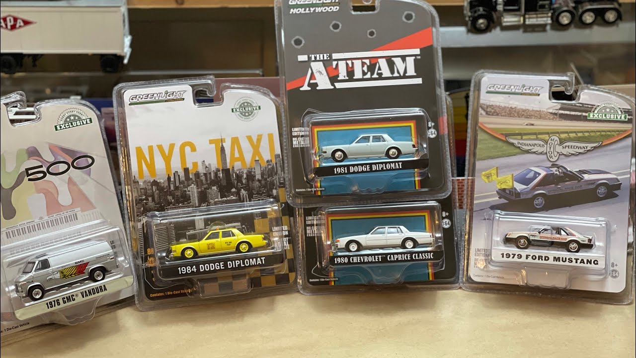 New Greenlight 1/64 Dodge Diplomat | Ford Mustang Pace Car | Caprice | Van Dura #Diecast