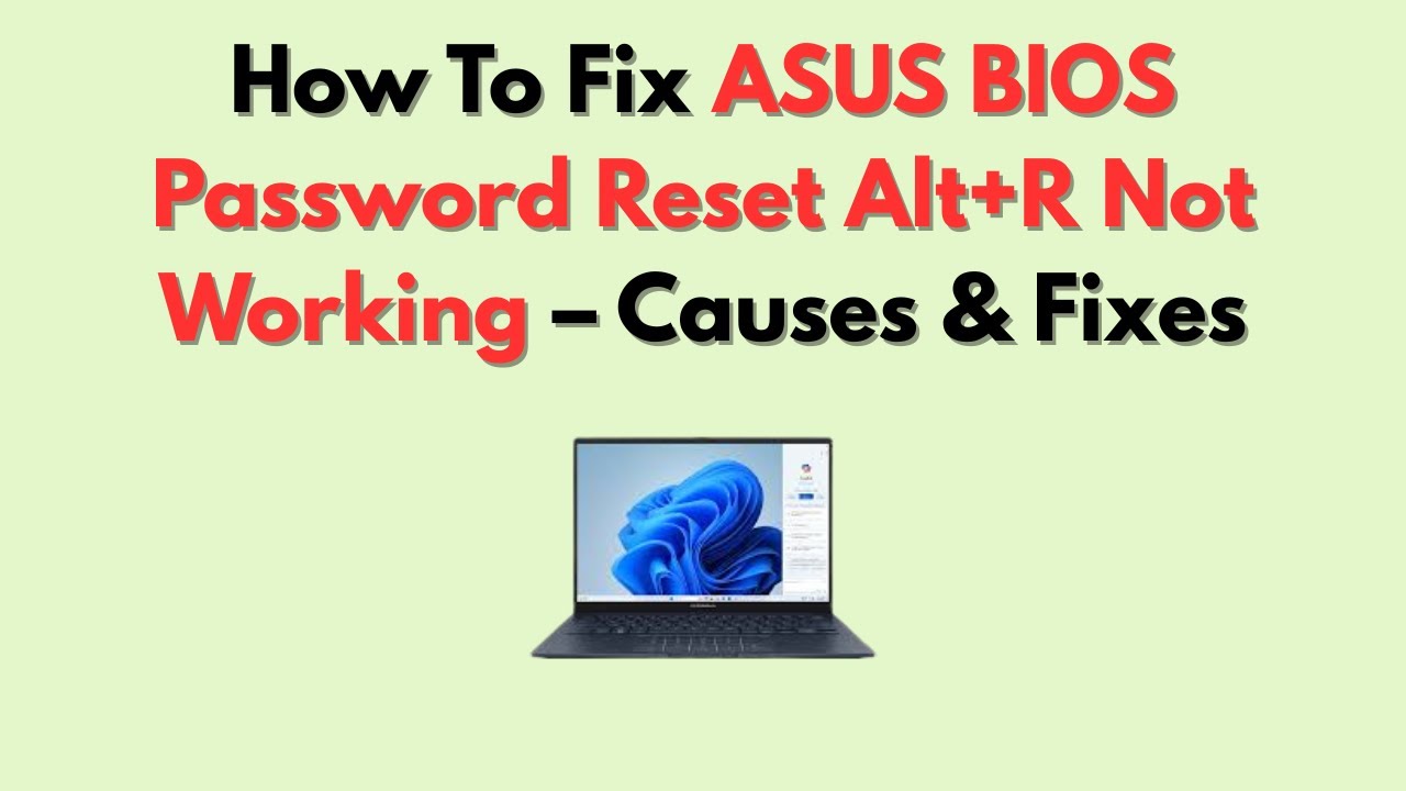 Как исправить ошибку «Сброс пароля ASUS BIOS Alt+R не работает» — причины и способы устранения
