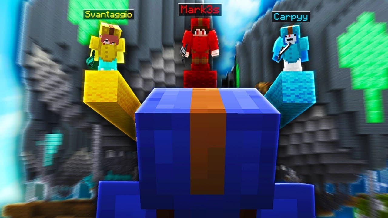 Ho Giocato una BedWars MANHUNT Contro 3 YouTubers!