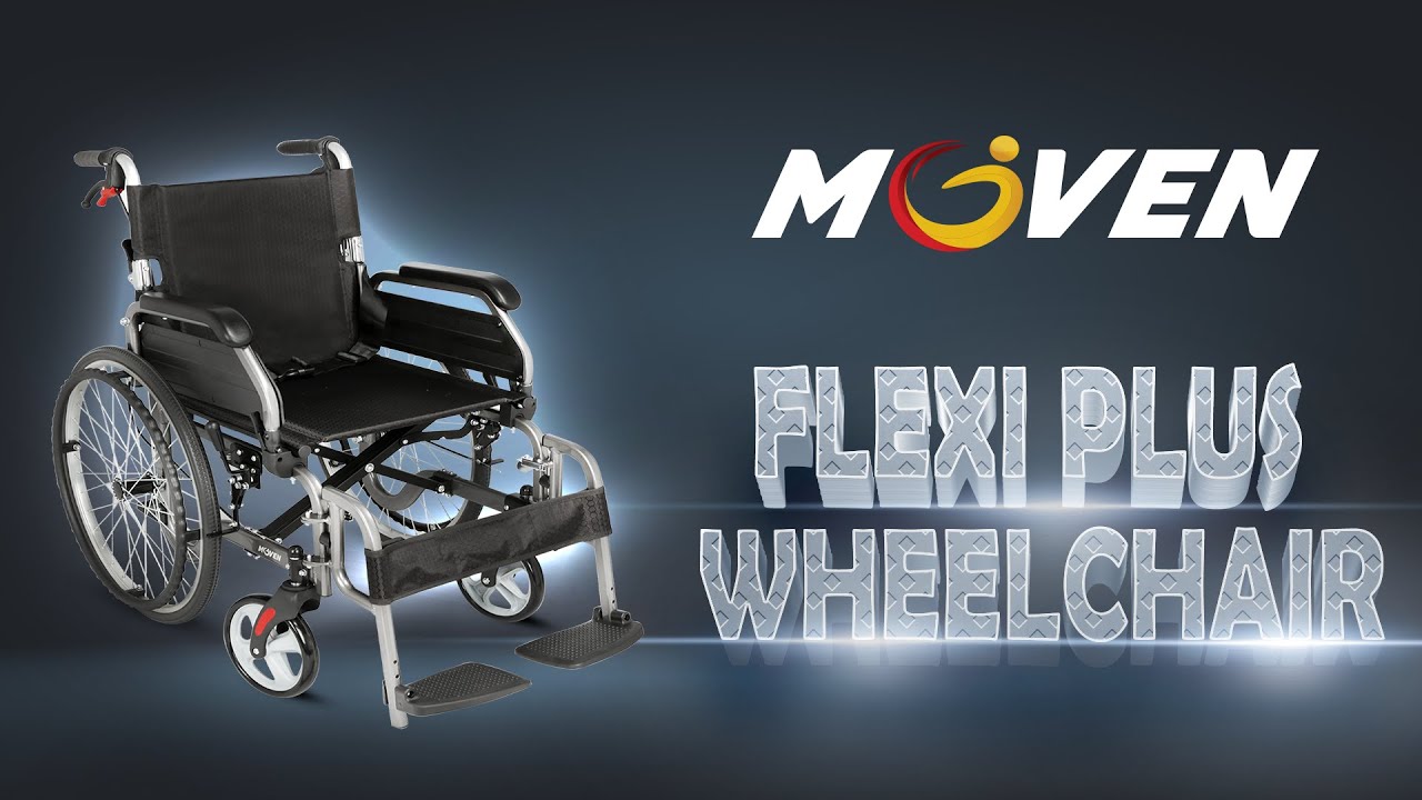 Moven Flexi Plus Wheelchair | Detachable armrest & footrest for easy transfer