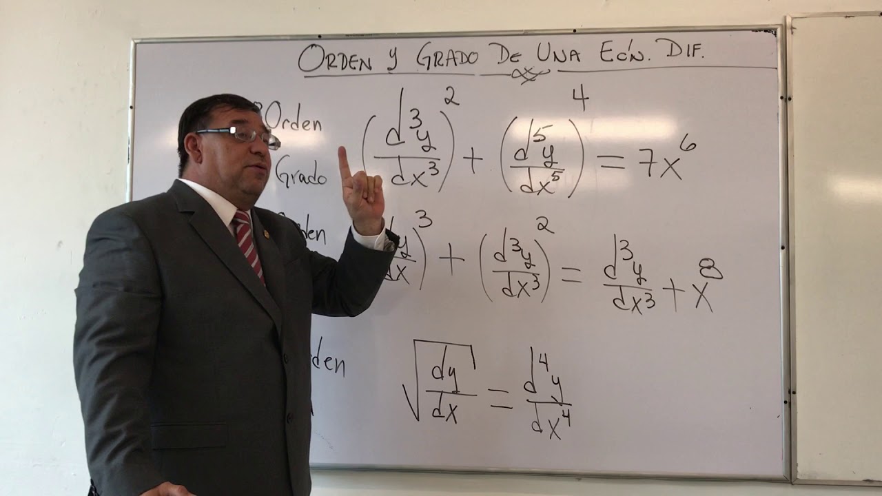 orden y grado de una ecuación diferencial