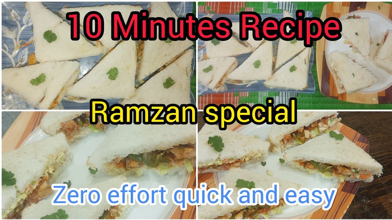 10 Minutes Chicken Club Sandwich Recipe | Ramzan Special Iftar Ideas (No Voice-Over)