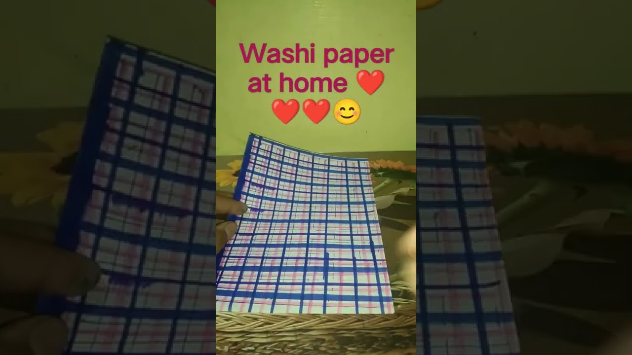 washi paper making at home 😊😊😊❤️❤️👍