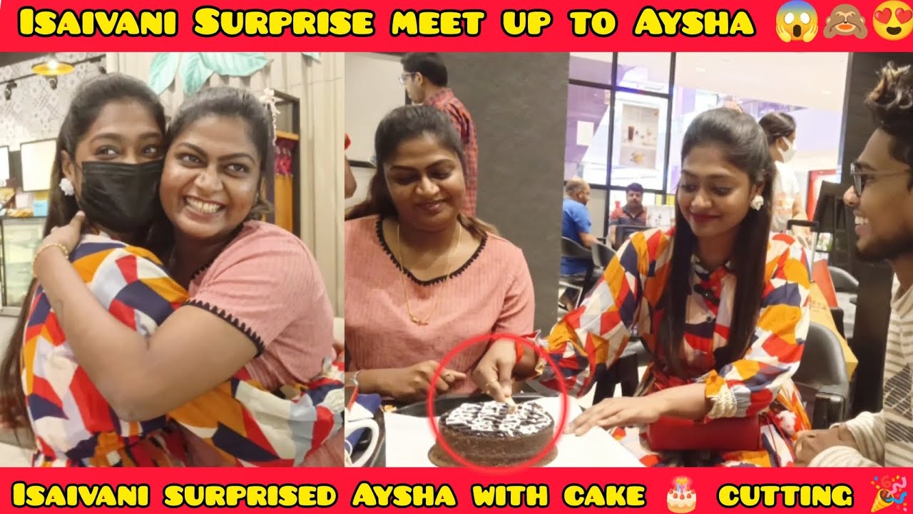 Isaivani surprised Aysha 😱😍 | with cake cutting 🎂🎉 | Tamil couple vlog 🥰 | Azu Aysha
