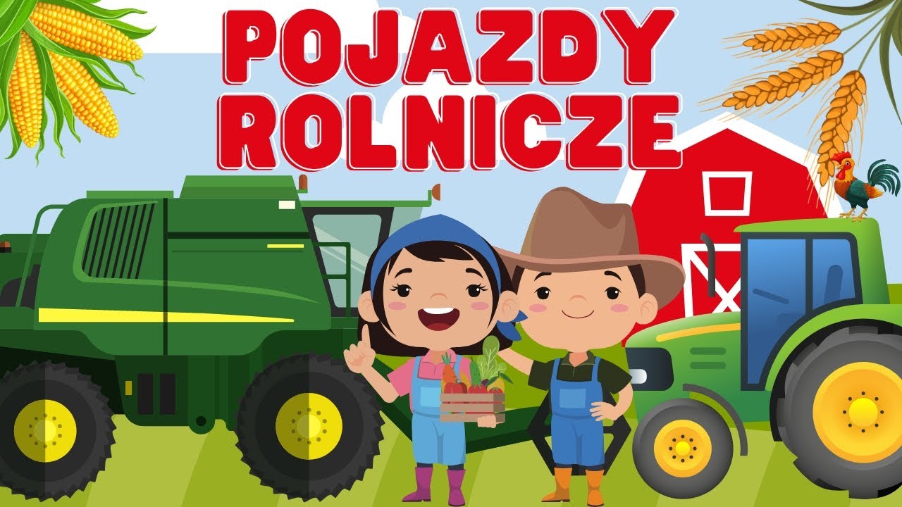POJAZDY ROLNICZE. Traktory, Kombajny i Inne Maszyny Rolnicze Dla Dzieci. Nauka Pojazd&oacute;w 👨&zwj;🌾🚜🌾
