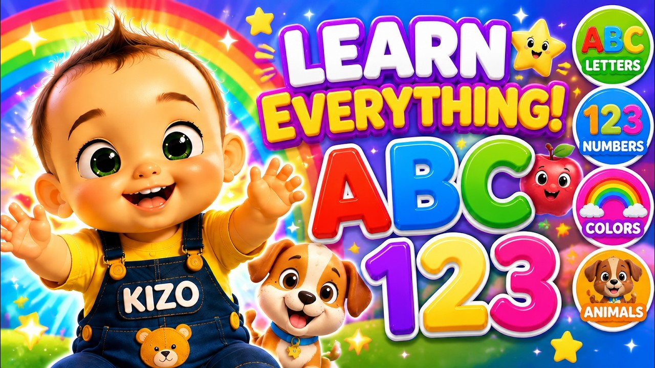 Learn ABC, Numbers, Colors, Animals, Vehicles & More | Kids Learning Compilation