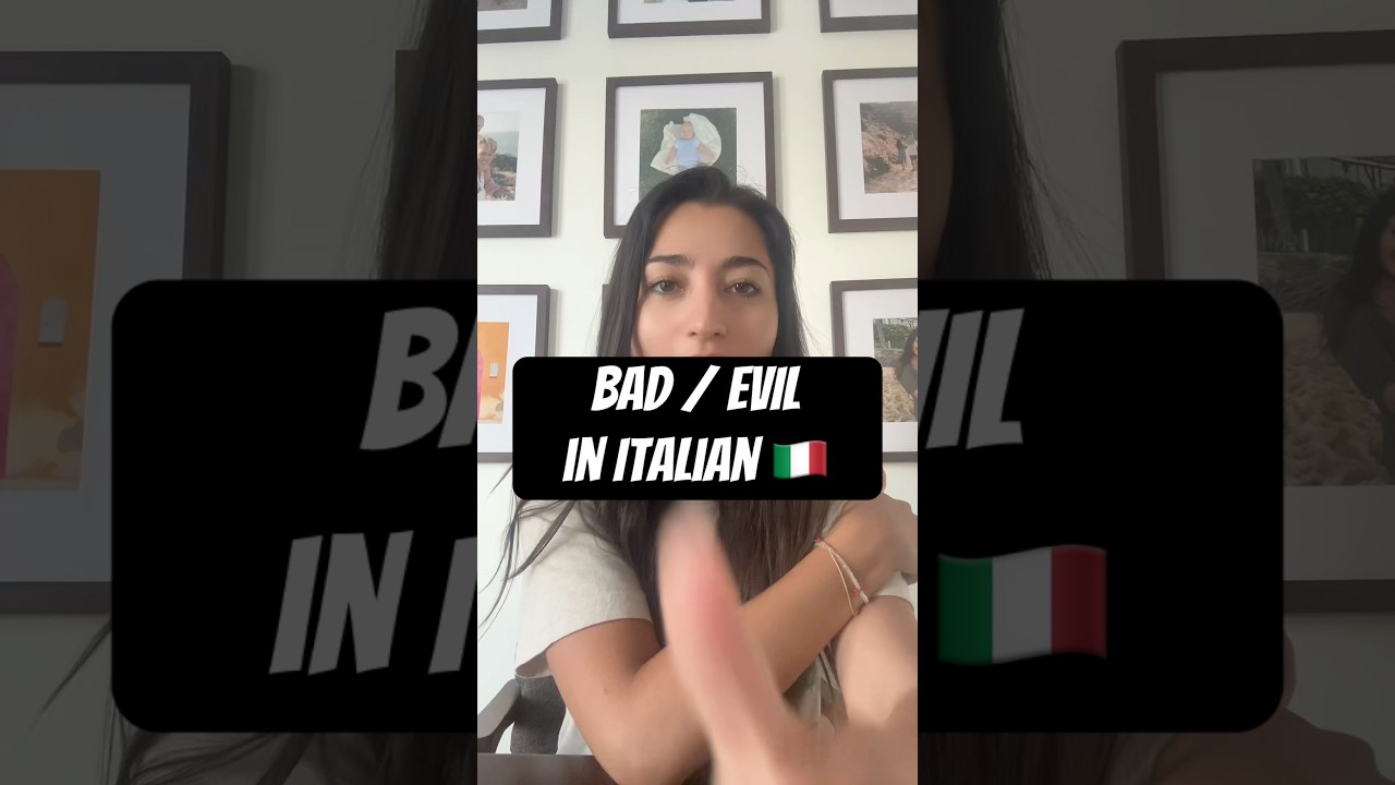 Bad / evil in Italian #learnitalian #italian #bilingual #fyp #perte #bad #cattivo